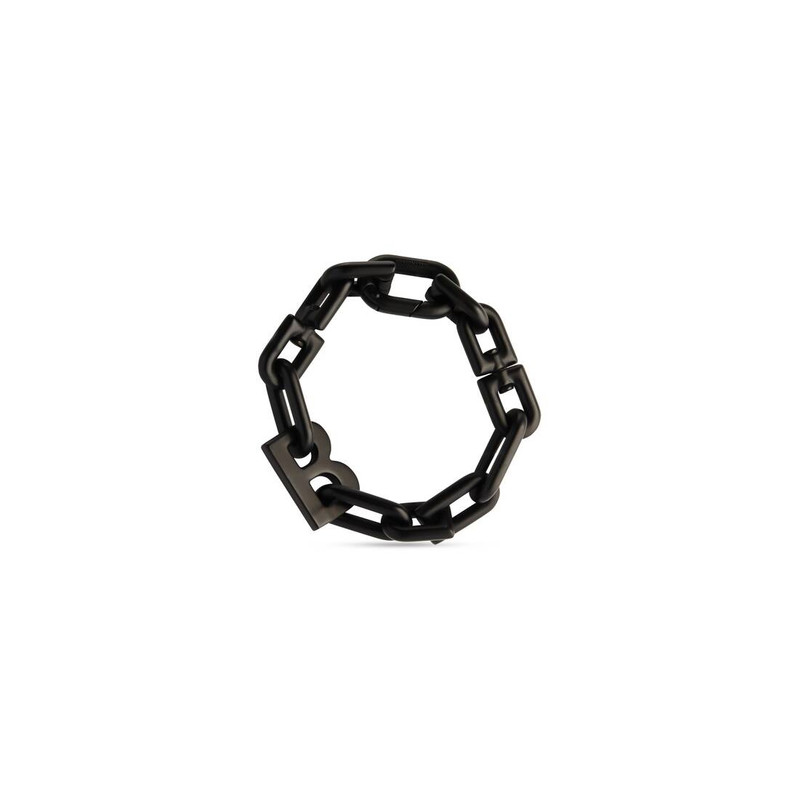 B Chain Thin Bracelet  in Black 1