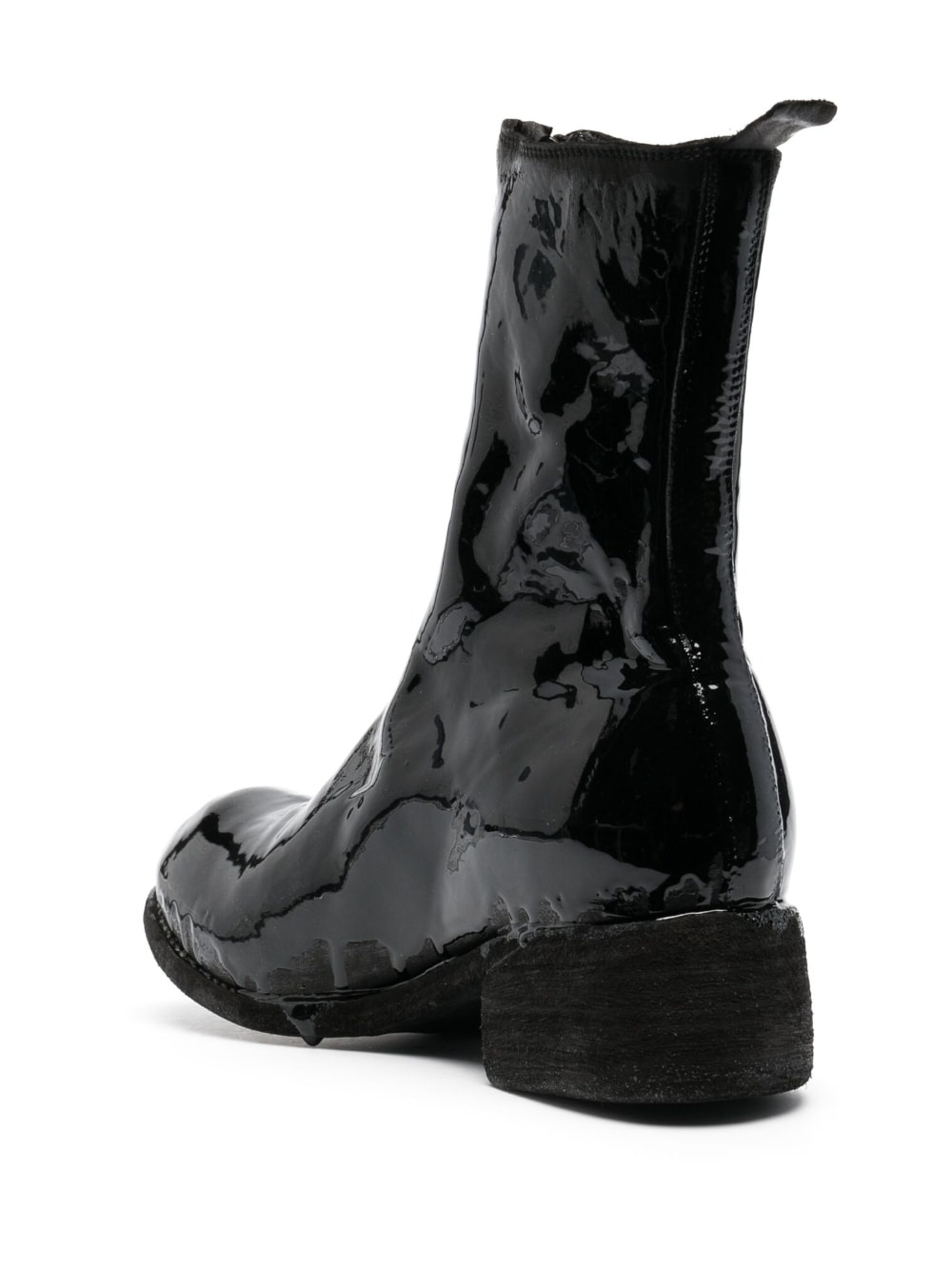 laminated leather boots - 3
