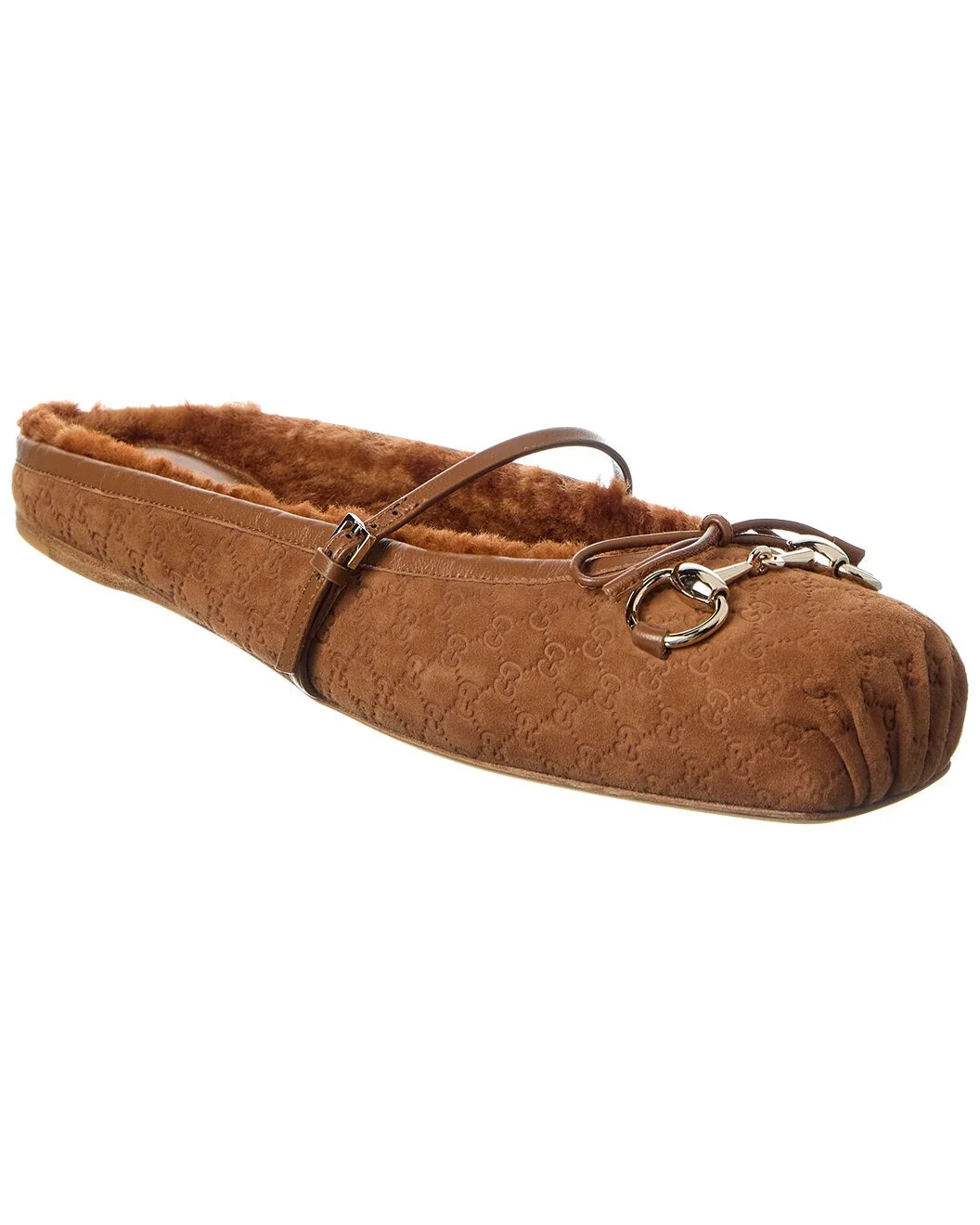 Gucci Horsebit GG Suede Mule - 1