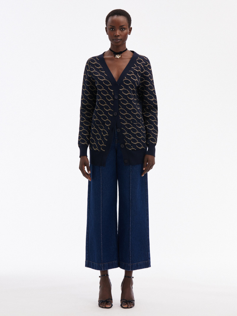 Oscar de la Renta OSCAR CHAIN-LINK LONG CARDIGAN outlook