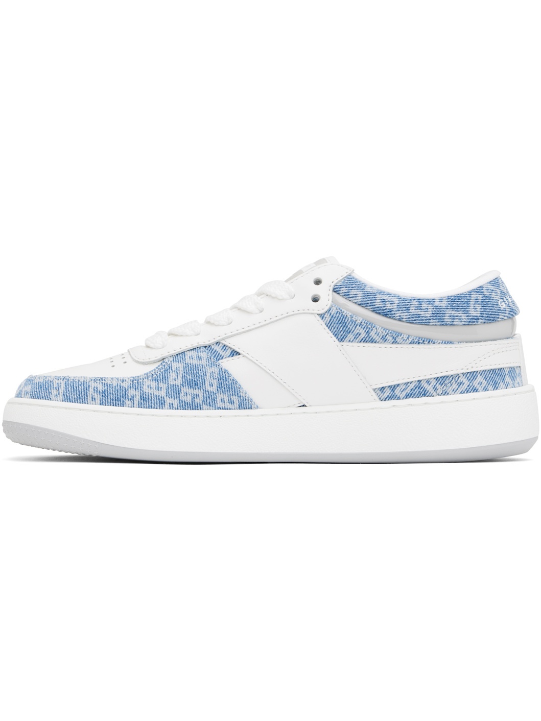 White & Blue G Move Sneakers - 3