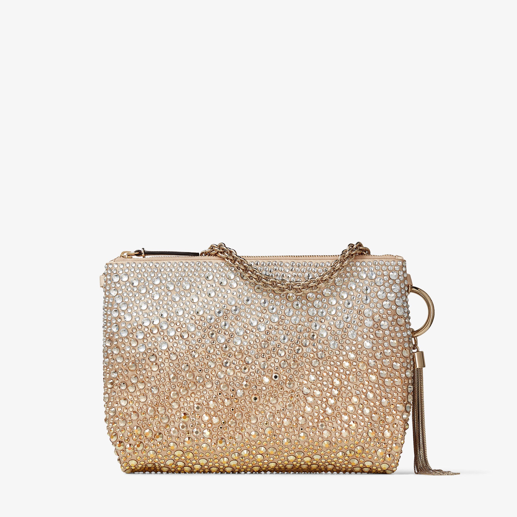Callie
Gold Satin Bag with Dégradé Crystals - 2
