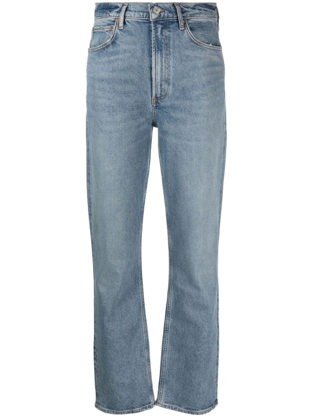 high-rise straight-leg jeans - 1