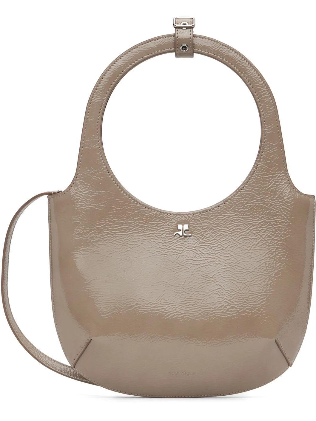 Taupe Holy Naplack Leather Bag - 1