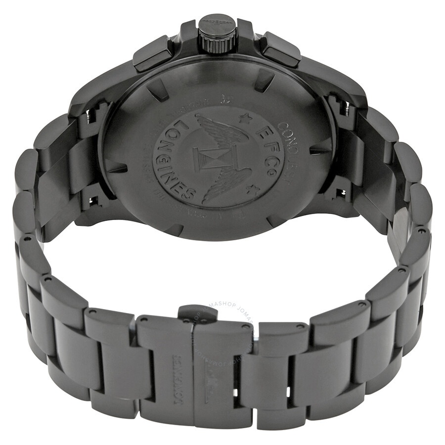 Longines Conquest V.H.P. Black Carbon Dial Men's Chronograph Watch L3.727.2.66.6 - 3