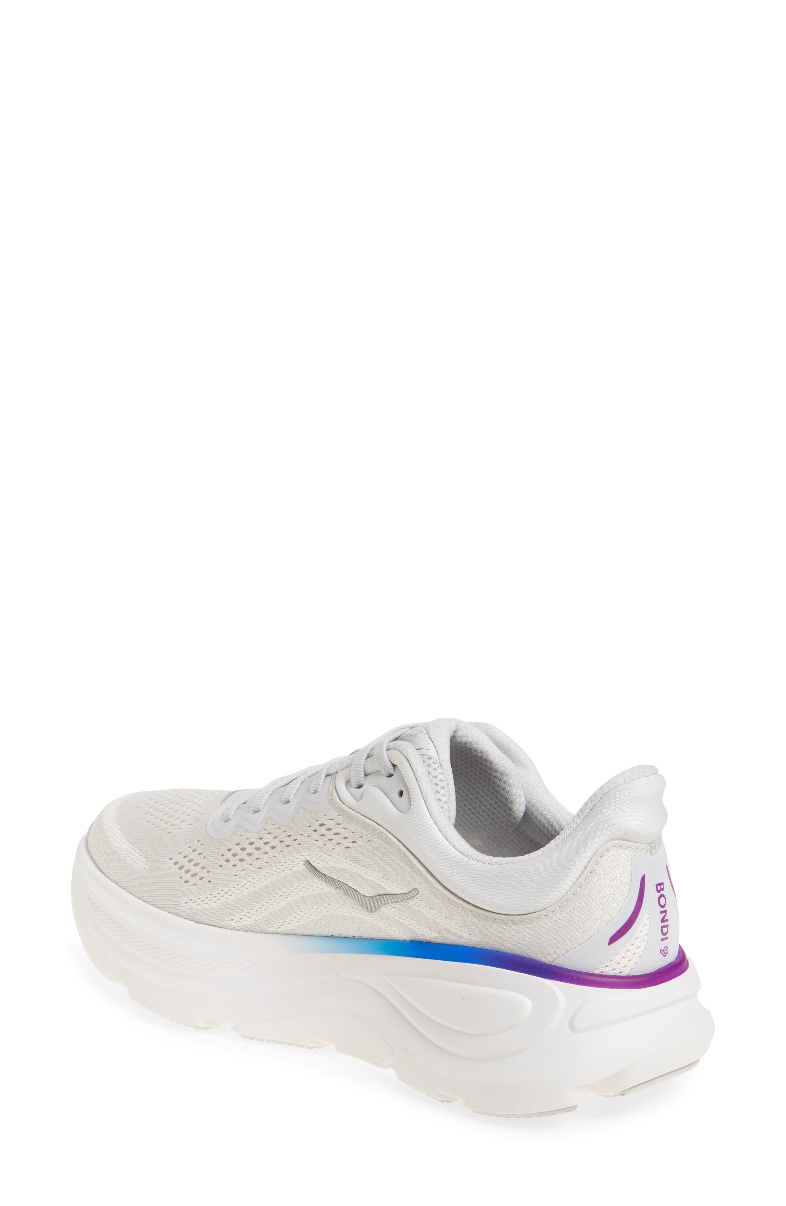 HOKA Bondi 9 Running Shoe in Cosmic Grey /White at Nordstrom - 2