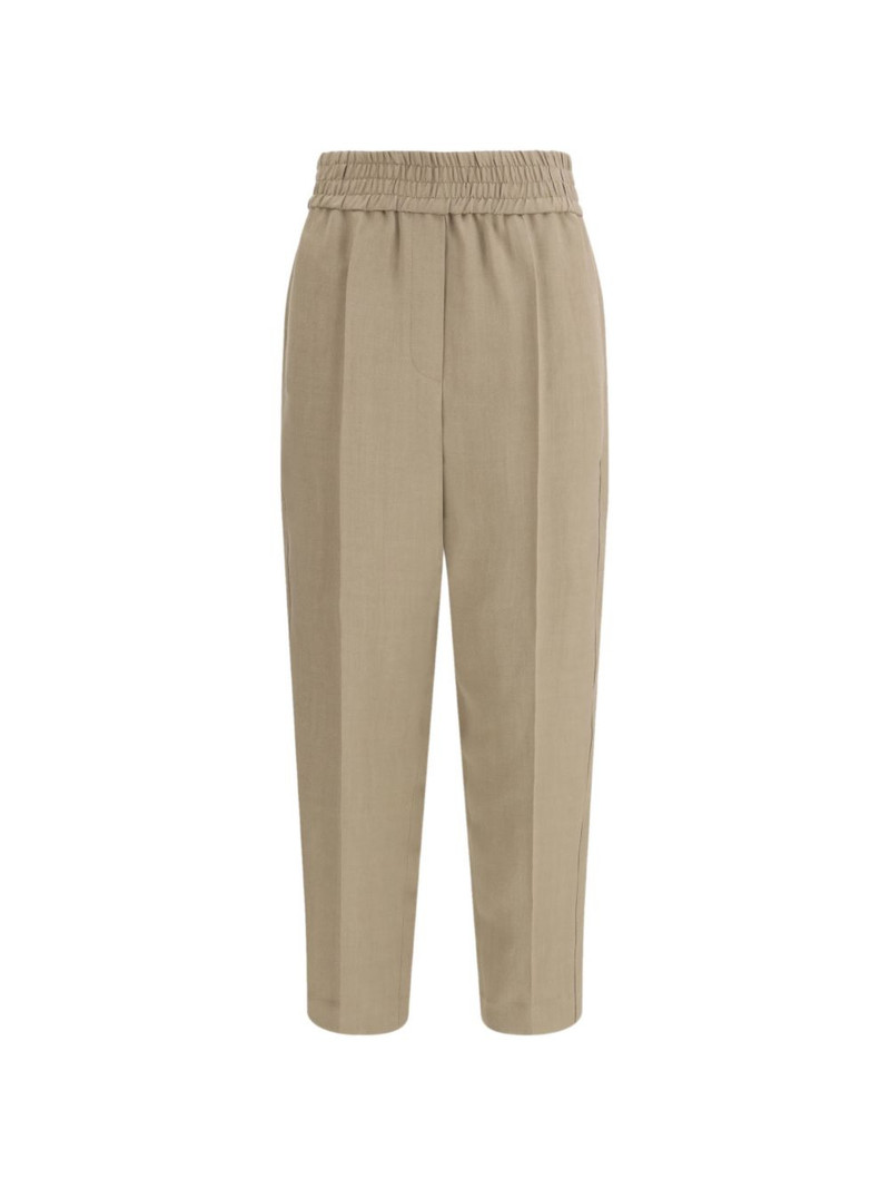 Brunello Cucinelli elasticated-waistband trousers outlook