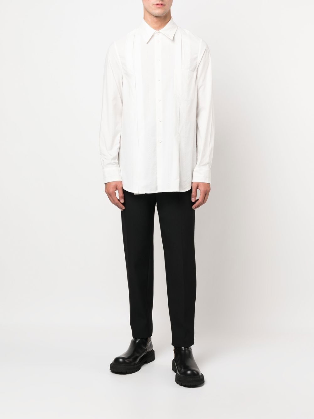 button-up pleated shirt - 2