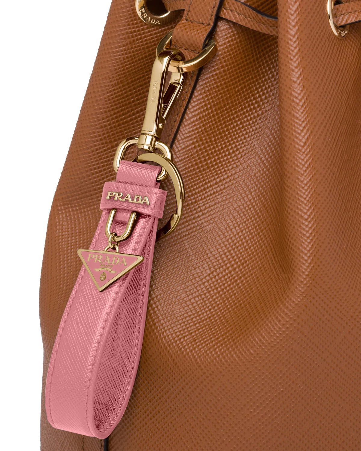 Saffiano leather keychain - 3