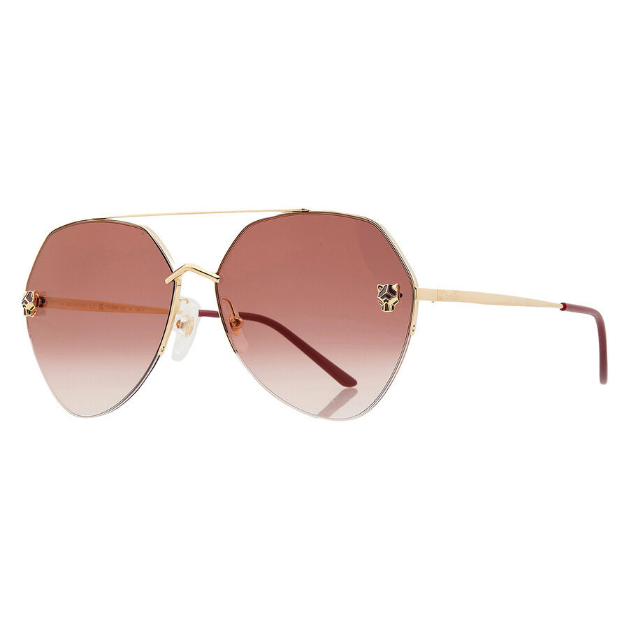 Cartier Panthere de Cartier Red Multi Treatment Pilot Ladies Sunglasses CT0355S 003 64 - 2