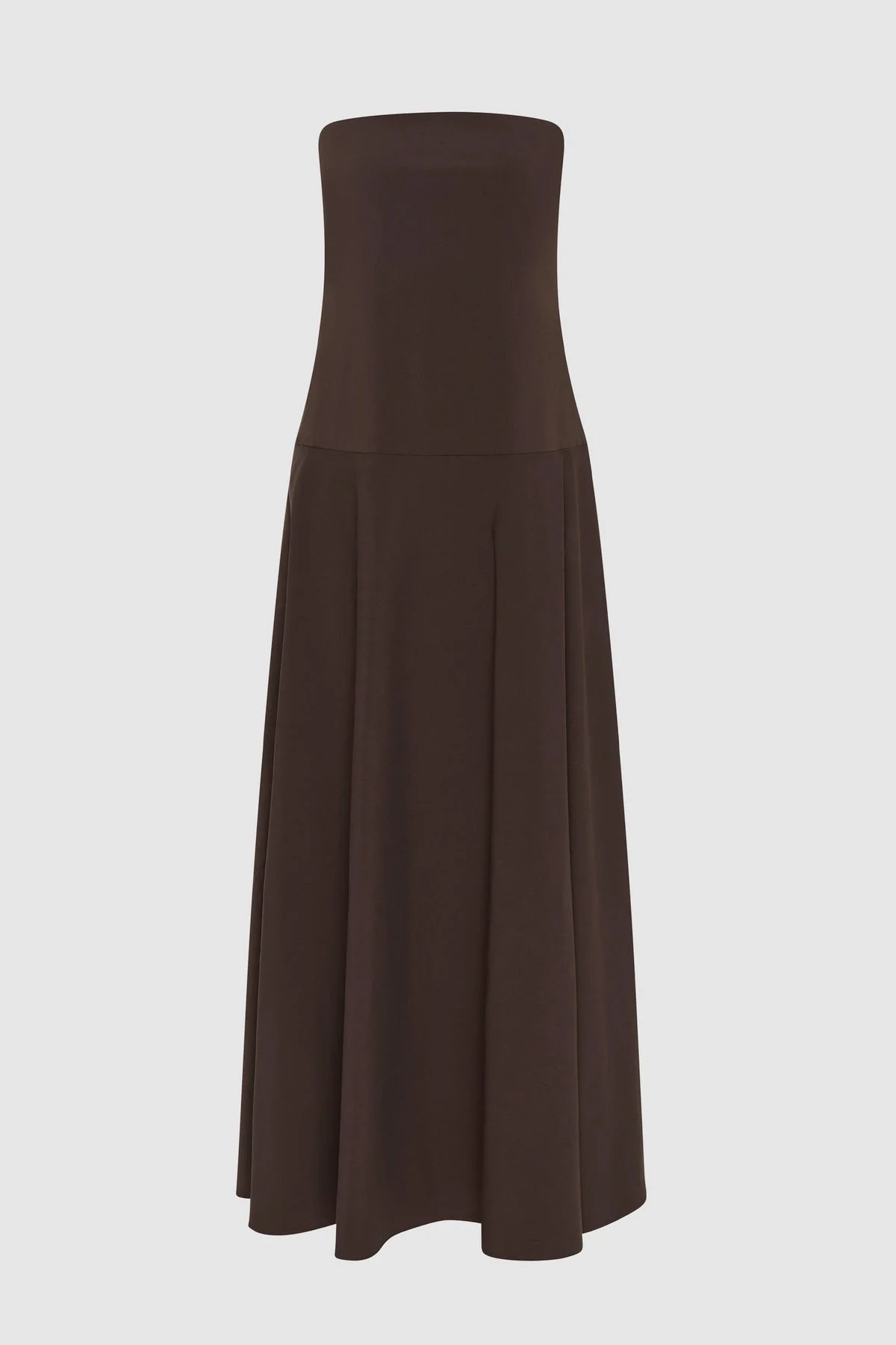 Strapless Rouleau Dress - Bark - 1