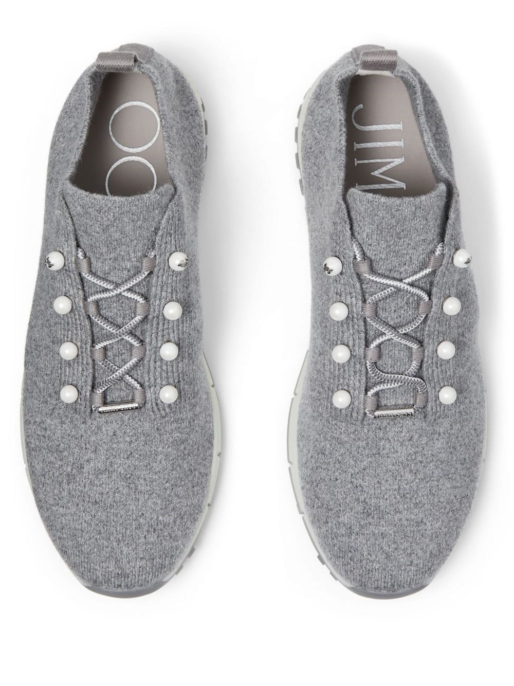 Veles pearl embellished sneakers - 4