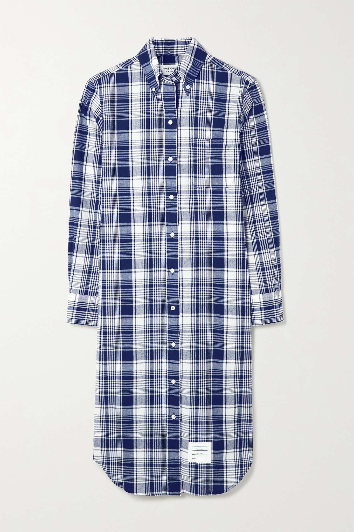 Checked cotton shirt dress - 1