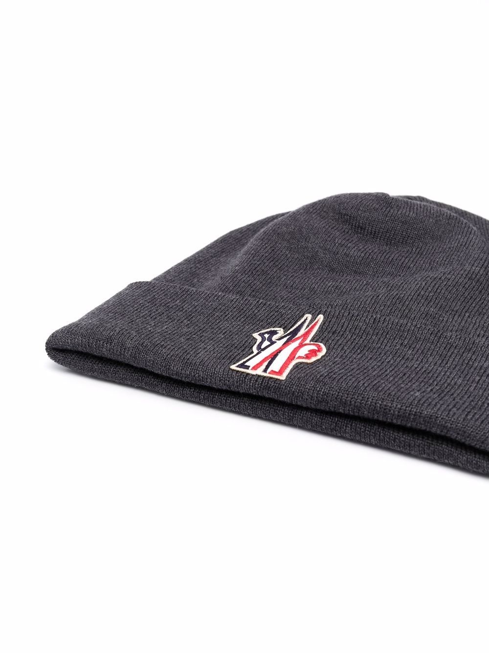 patch-detail virgin-wool beanie - 2