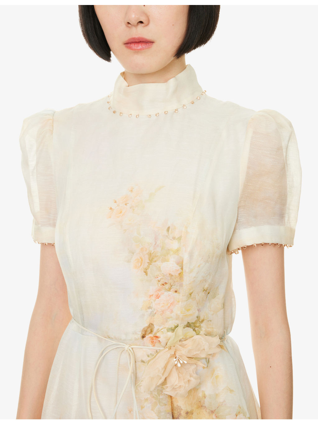 Memento Picnic Linen And Silk Midi Dress - 5