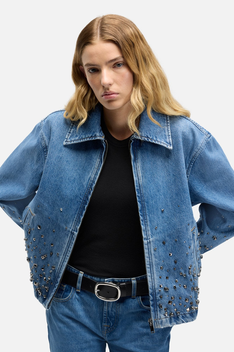 EMBELLISHED WORKWEAR DENIM JACKET 4