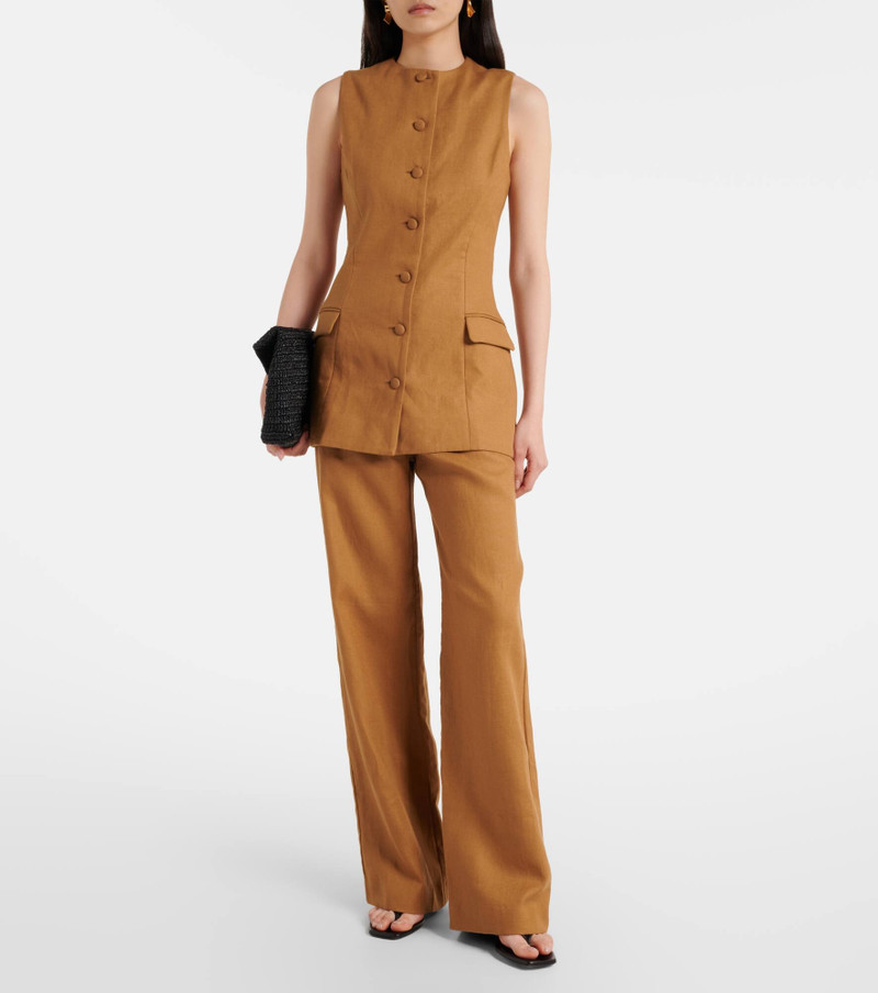 FAITHFULL Ilride linen wide-leg pants outlook