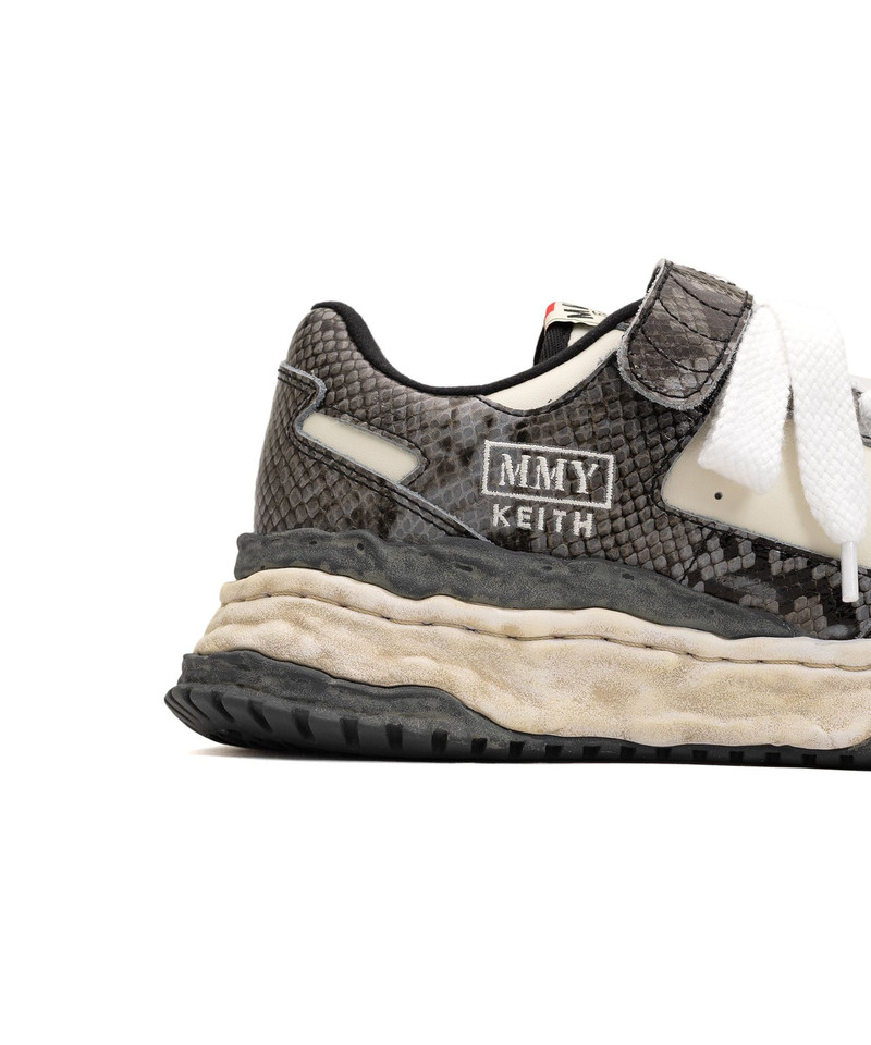 "KEITH" OG Sole Python Printed Leather Low-top Sneaker 10