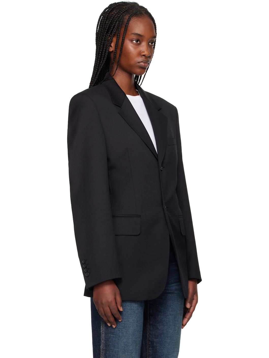 Black Tailored Hourglass Blazer - 2