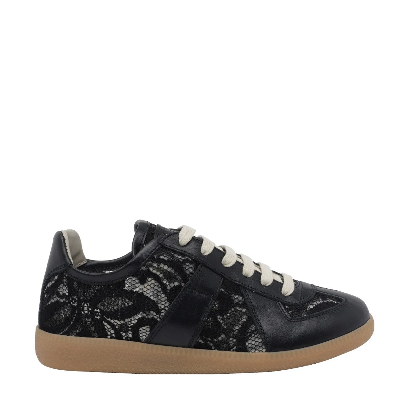 Maison Margiela Women Replica Sneakers With Floral Lace Embroidery - 1