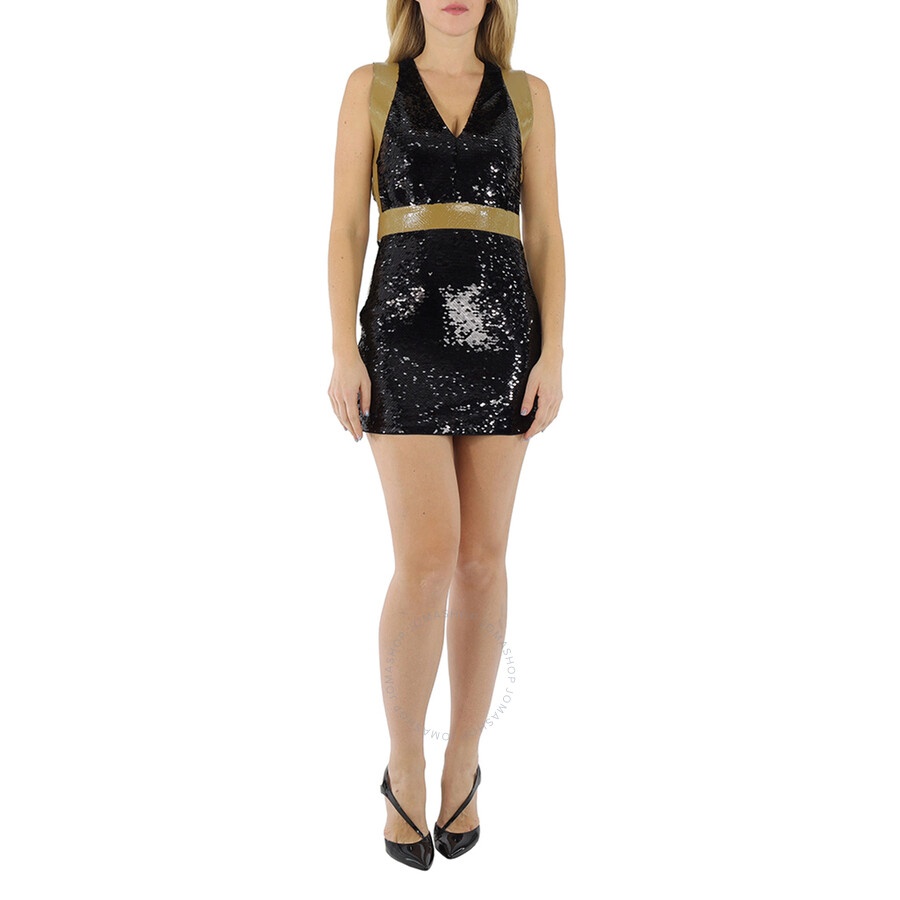 Burberry Tape Detail Sequinned Mini Dress - 4