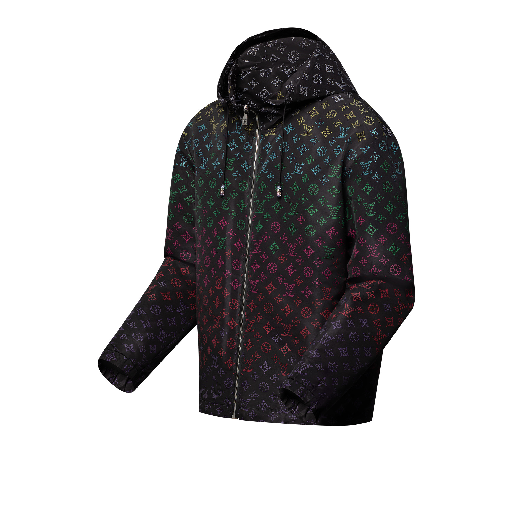 Monogram Flowers Gradient Printed Windbreaker - 2