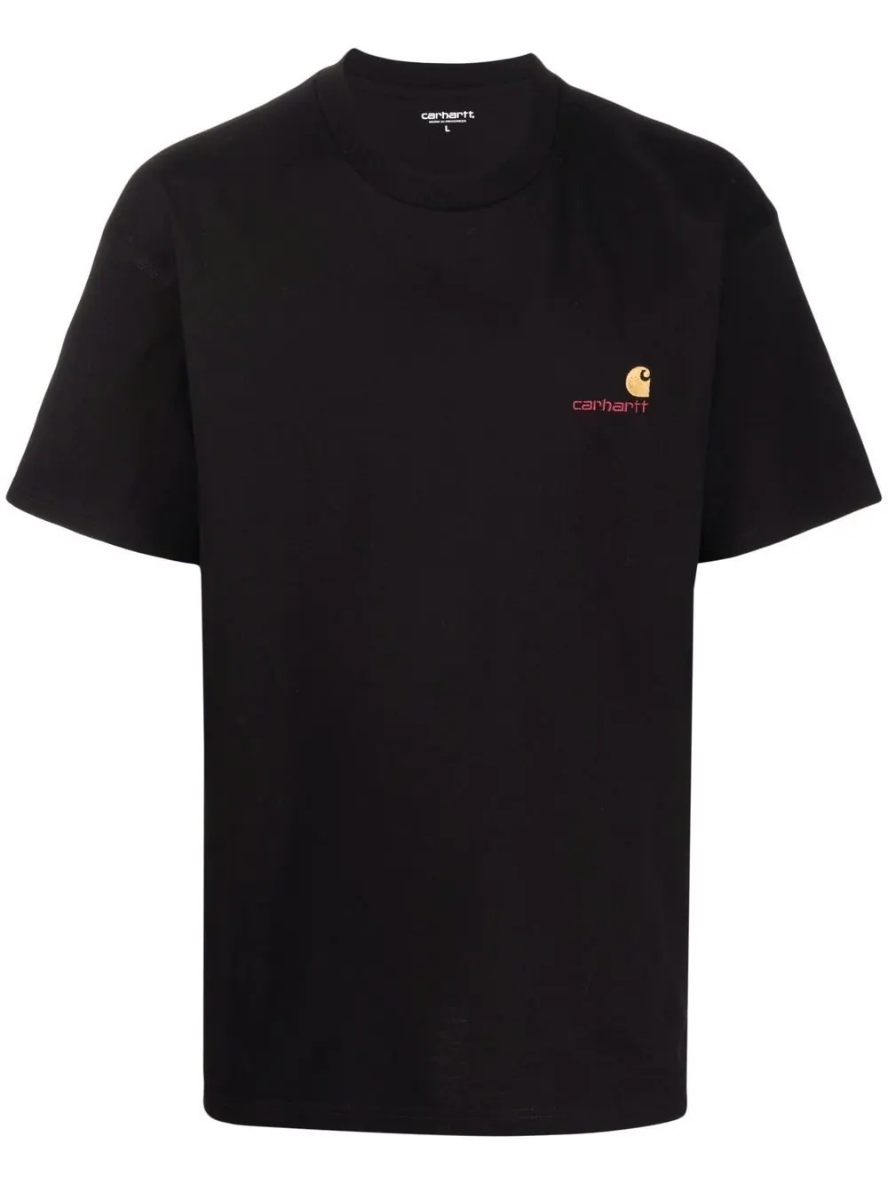 logo-embroidered cotton T-shirt - 1