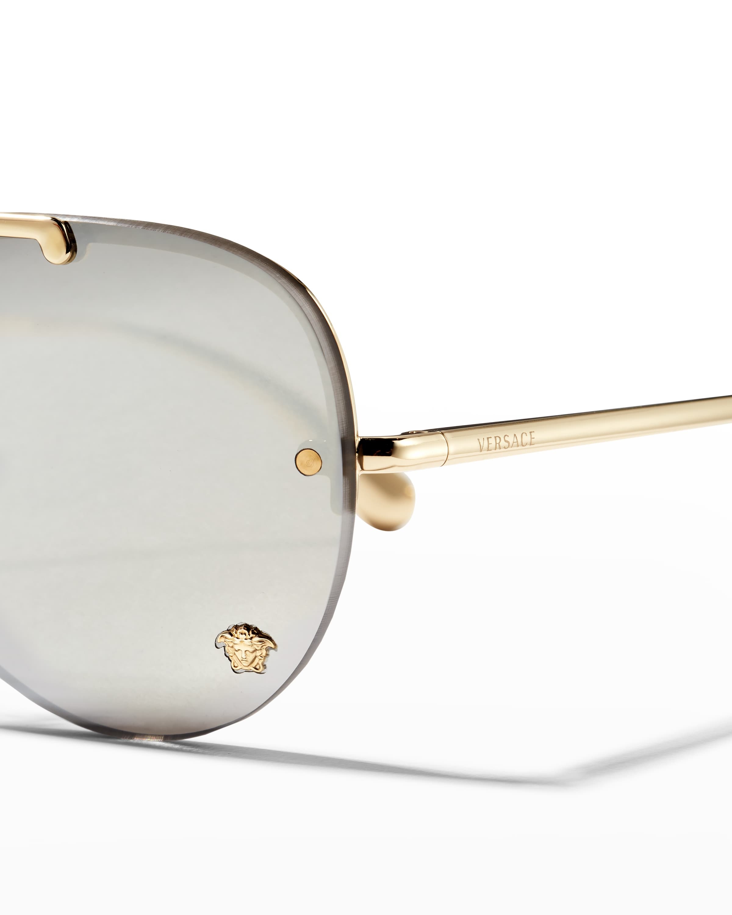 Men's Rimless Metal Aviator Sunglasses - 5