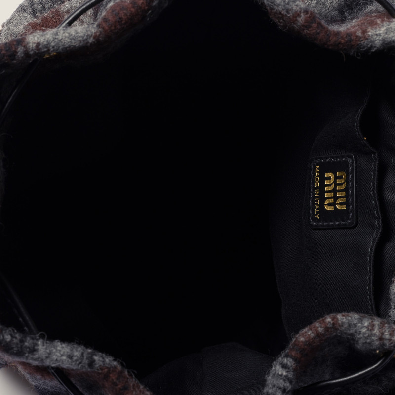 Plaid and leather backpack 4