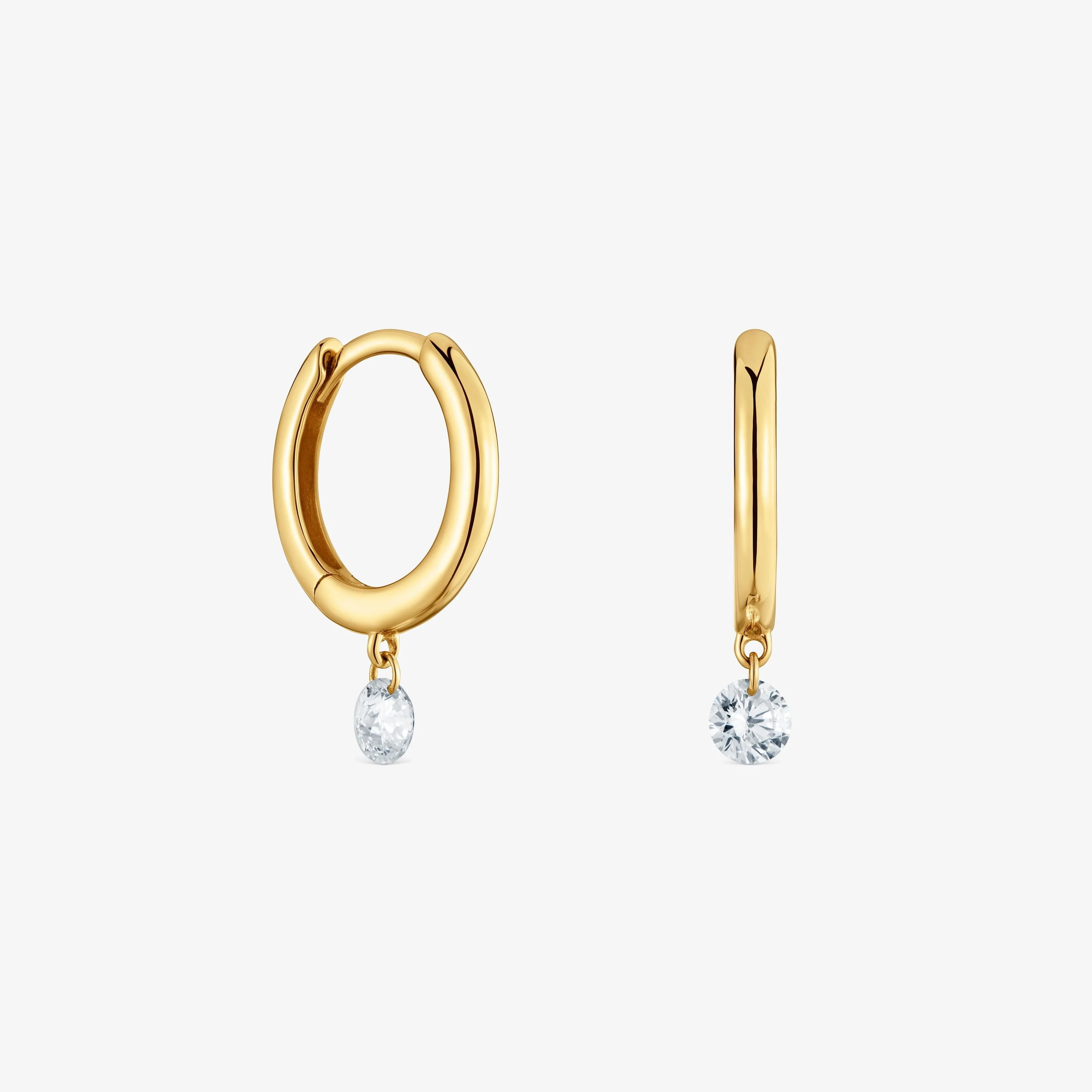 9kt gold and lab-grown diamond Hoop earrings TOUS Irisé LGD - 1