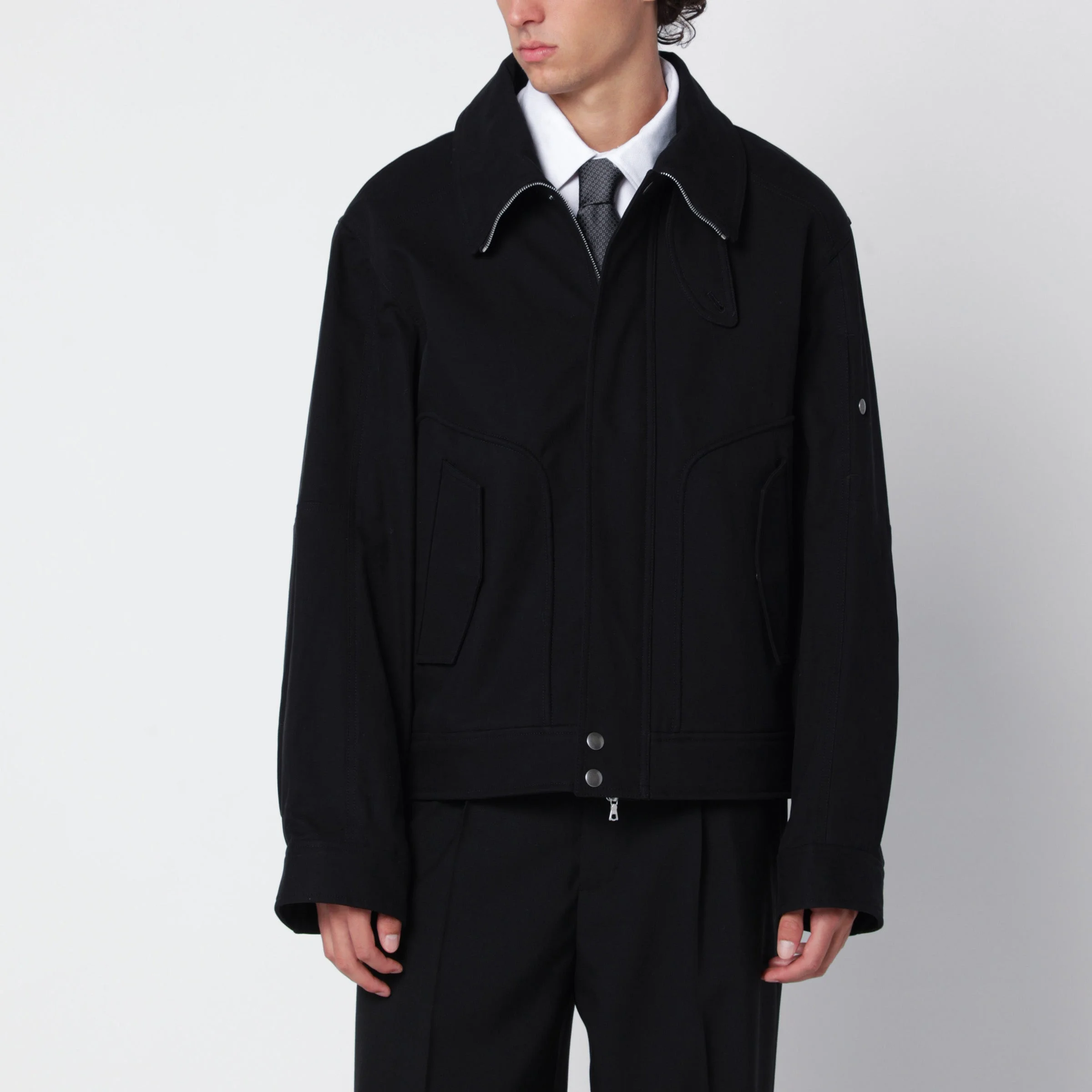 Black cotton jacket - 1