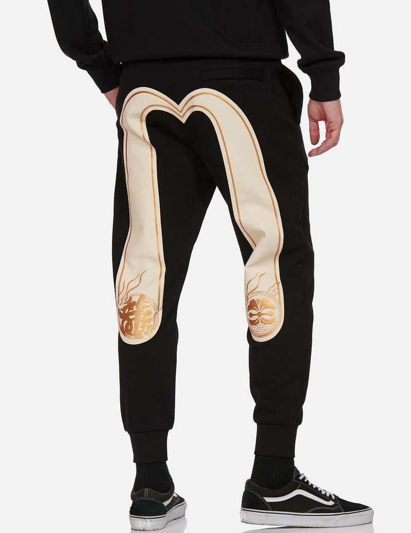 KANJI AND KAMON FOIL-PRINT DAICOCK SWEATPANTS 3