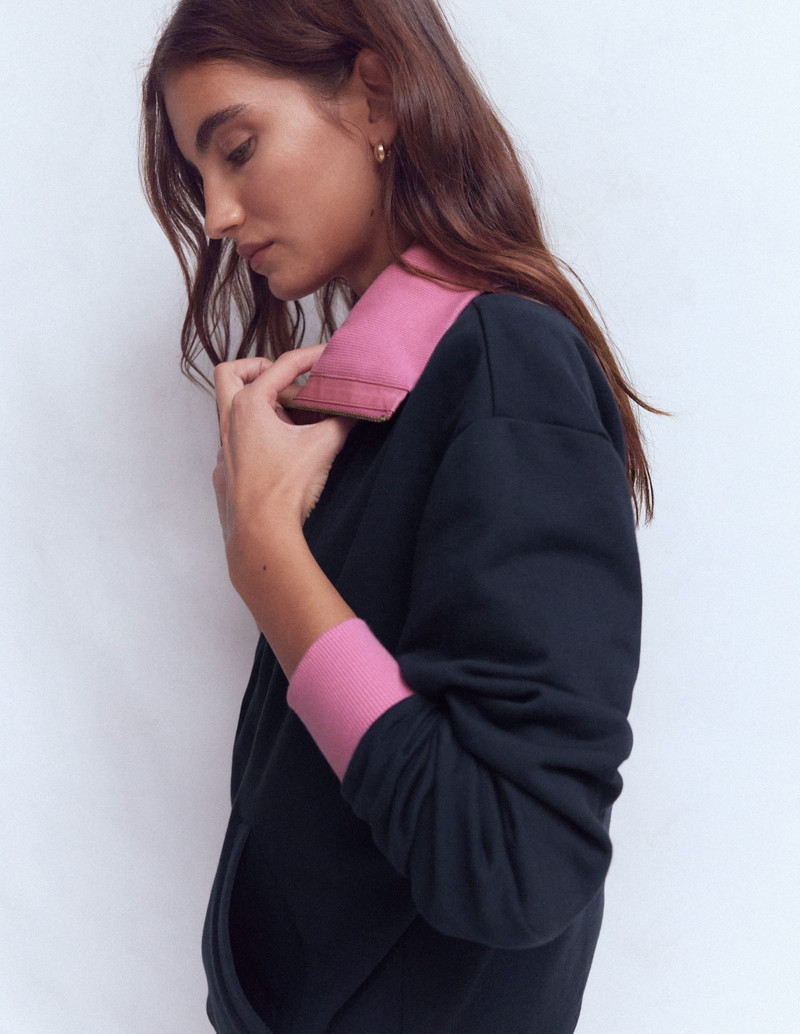 Colourblock Sweatshirt-Pink and Navy 6