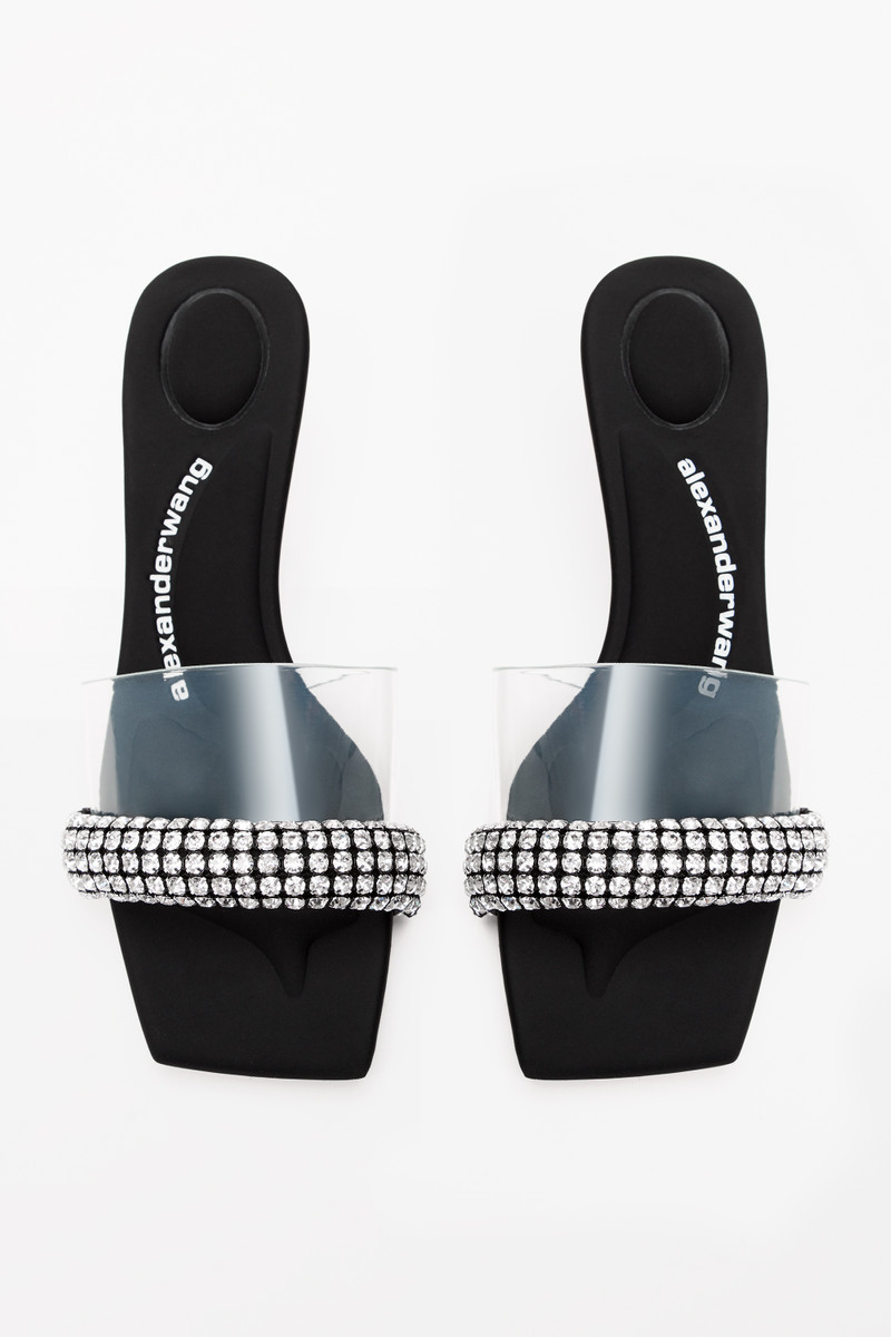 JESSIE SLIDE HEEL IN CRYSTAL PVC 4