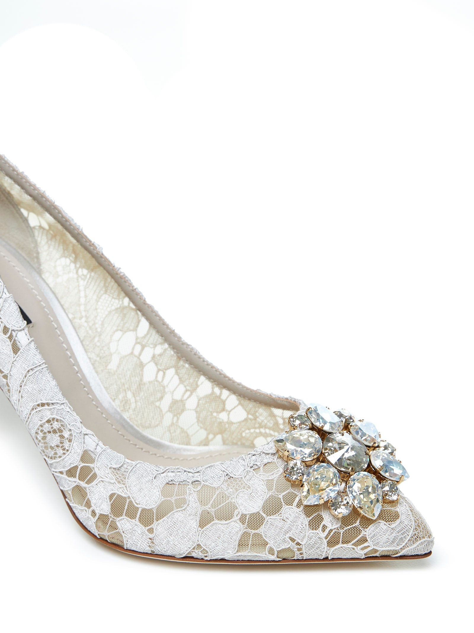 Ivory Taormina lace Rainbow pumps - 4
