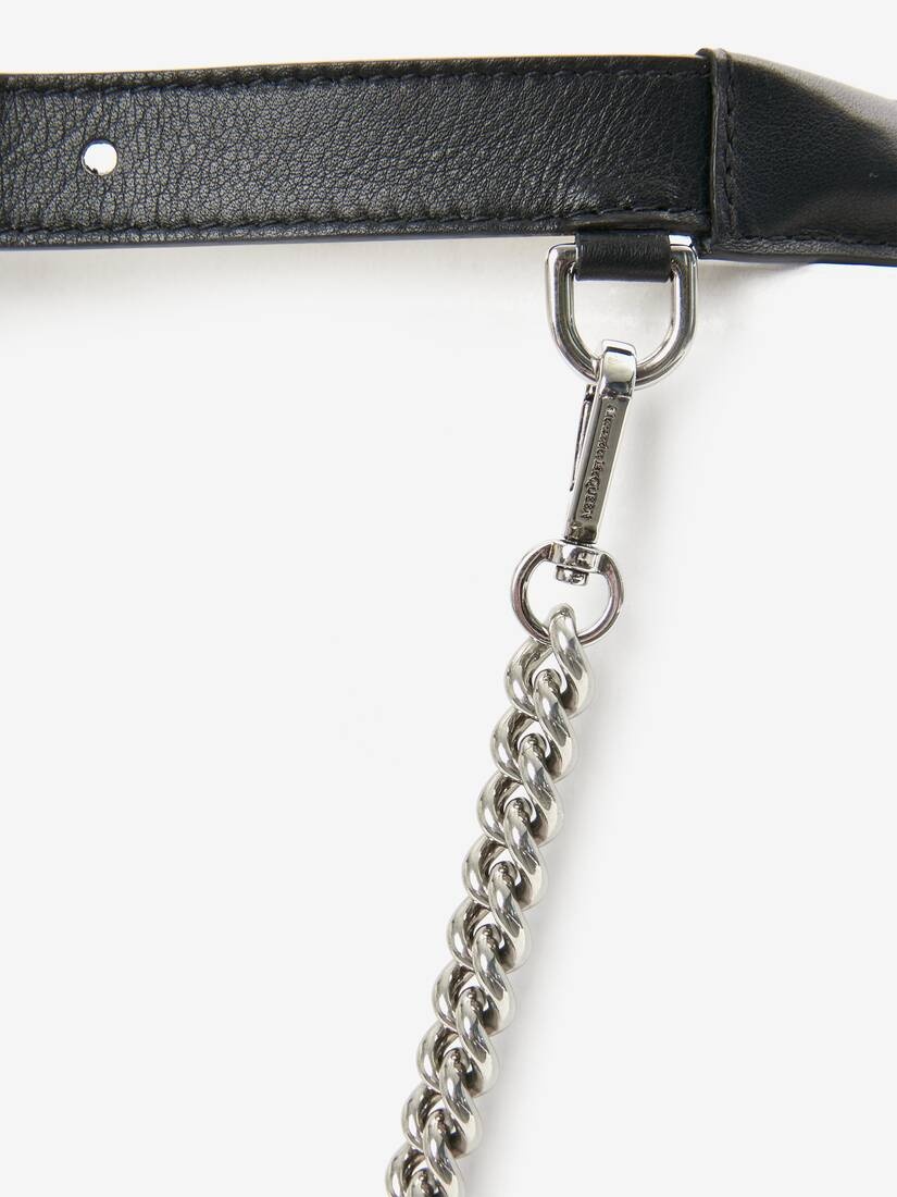Hanging Chain Belt in Black - 3