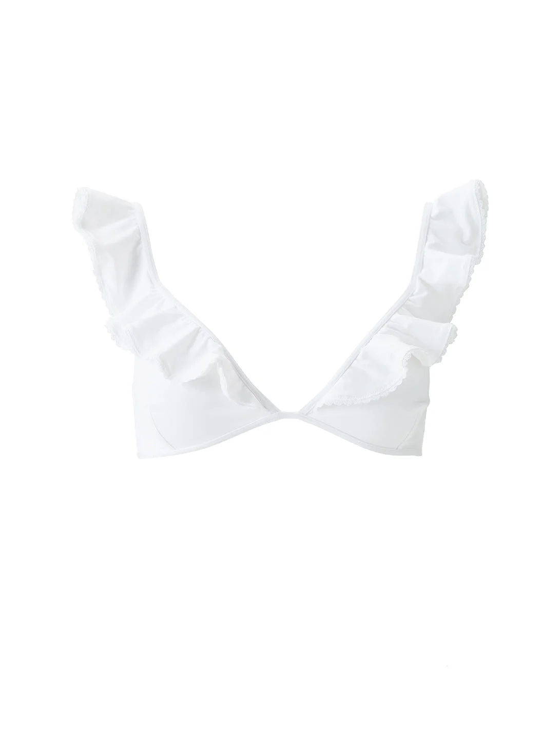 POMPANO WHITE BIKINI TOP - 1