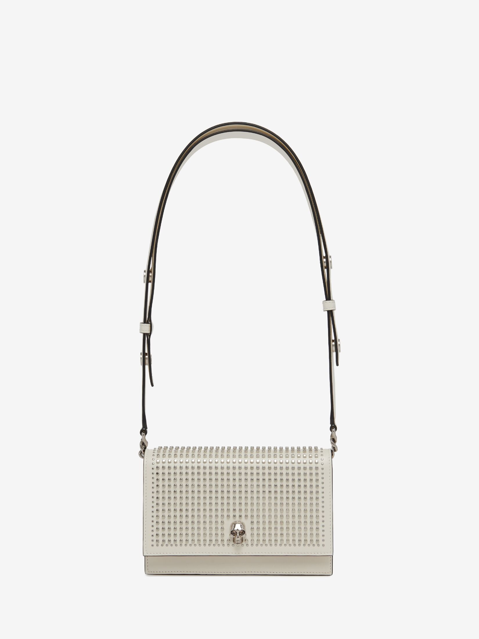 Women's The Biker Small Skull Bag in Soft Ivory - 5