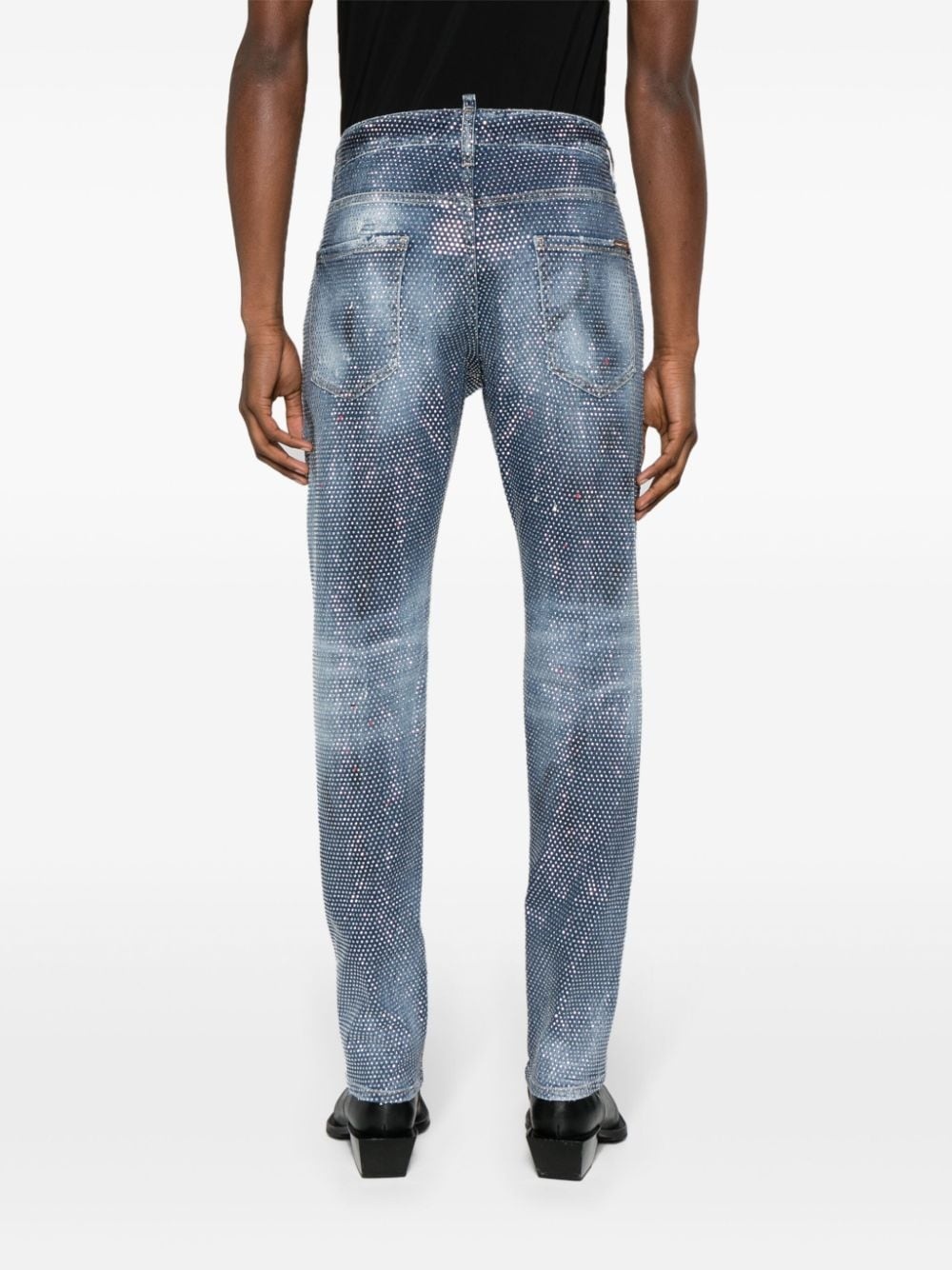 Cool Guy studded mid-rise slim jeans - 4