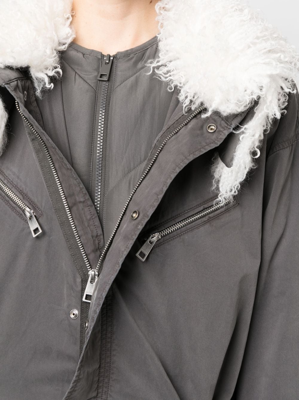 Kidea zip-up parka coat - 5