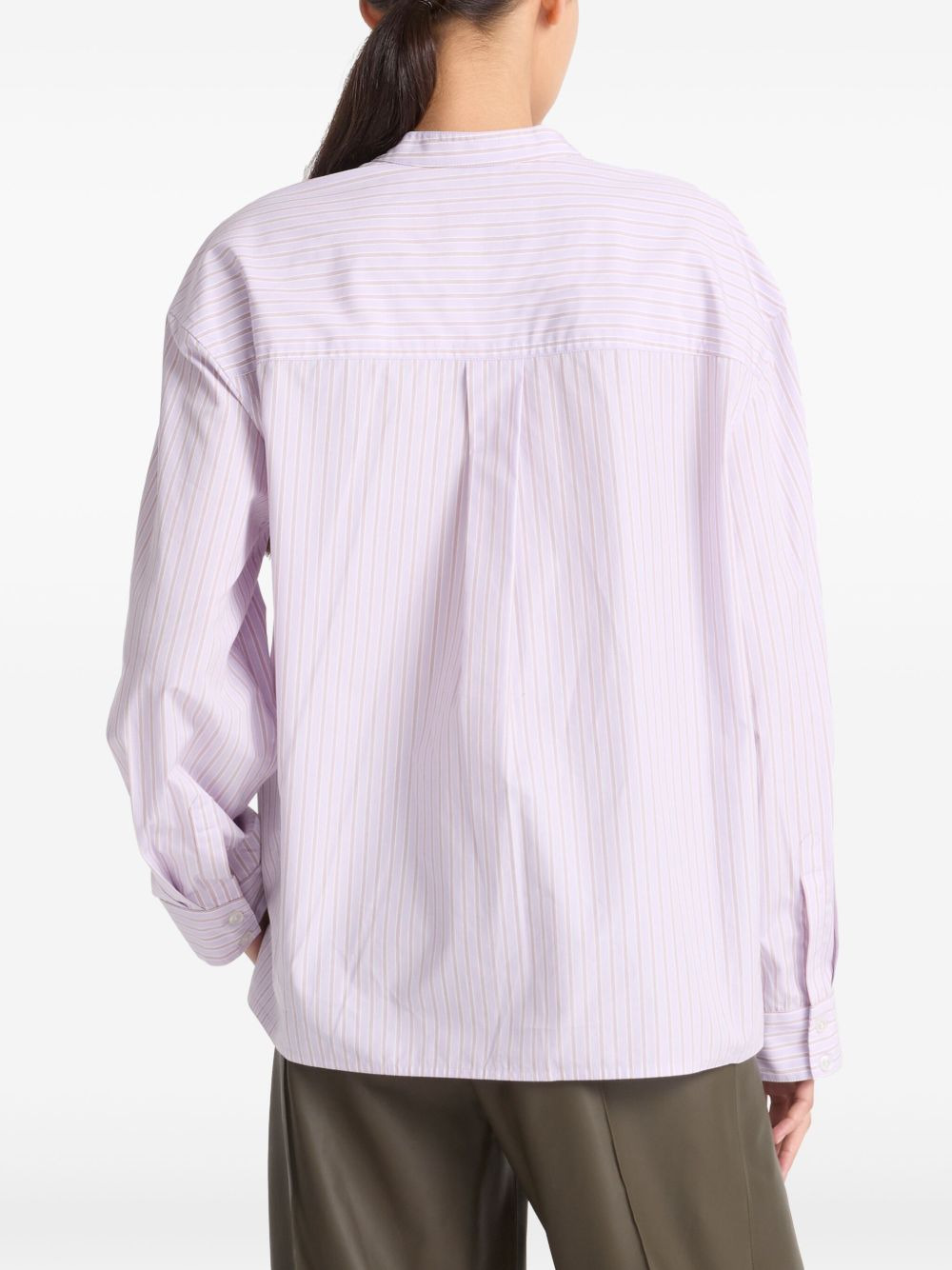 striped cotton poplin blouse - 4