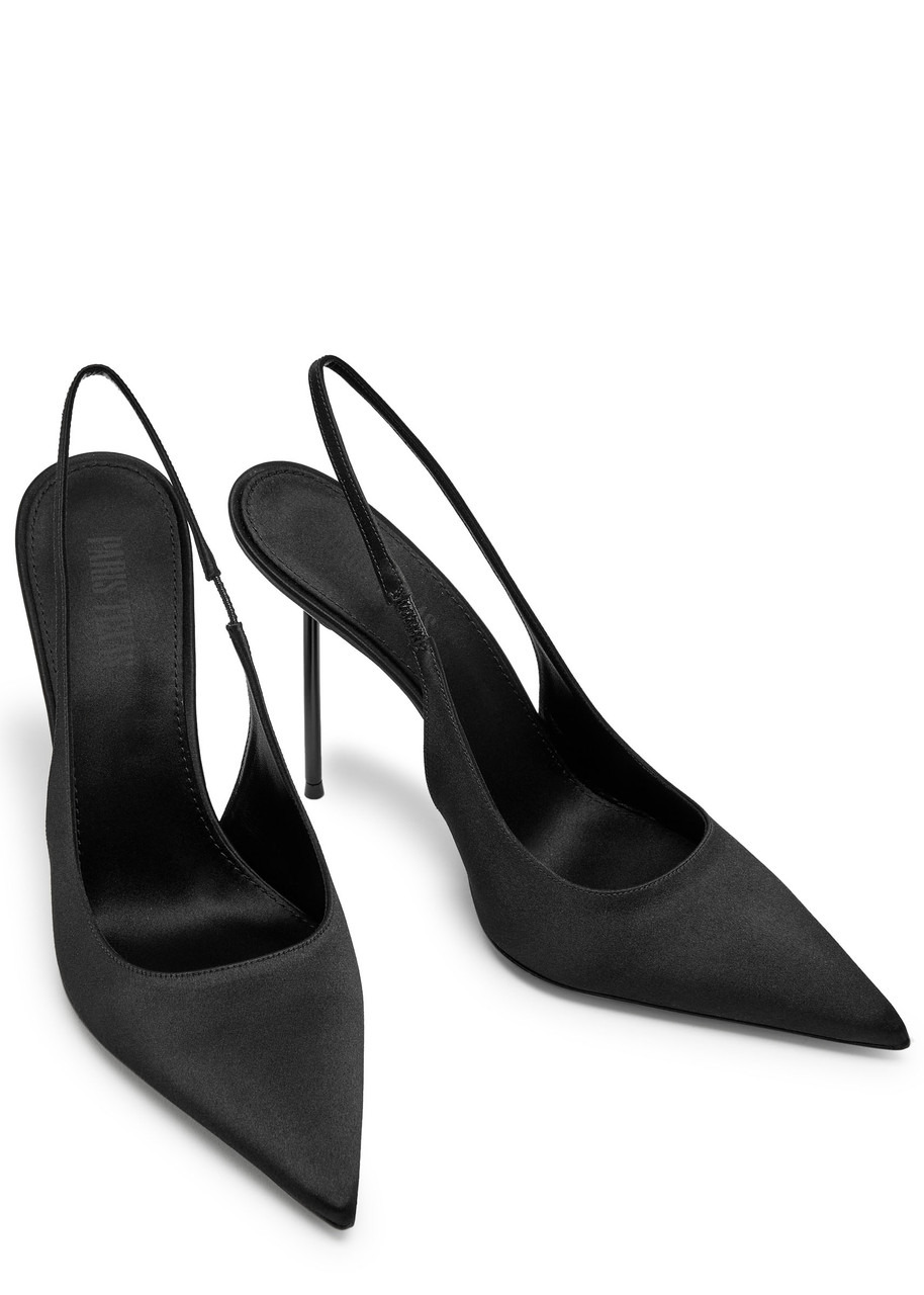 Paris Texas Lidia 105 Satin Slingback Pumps - 3