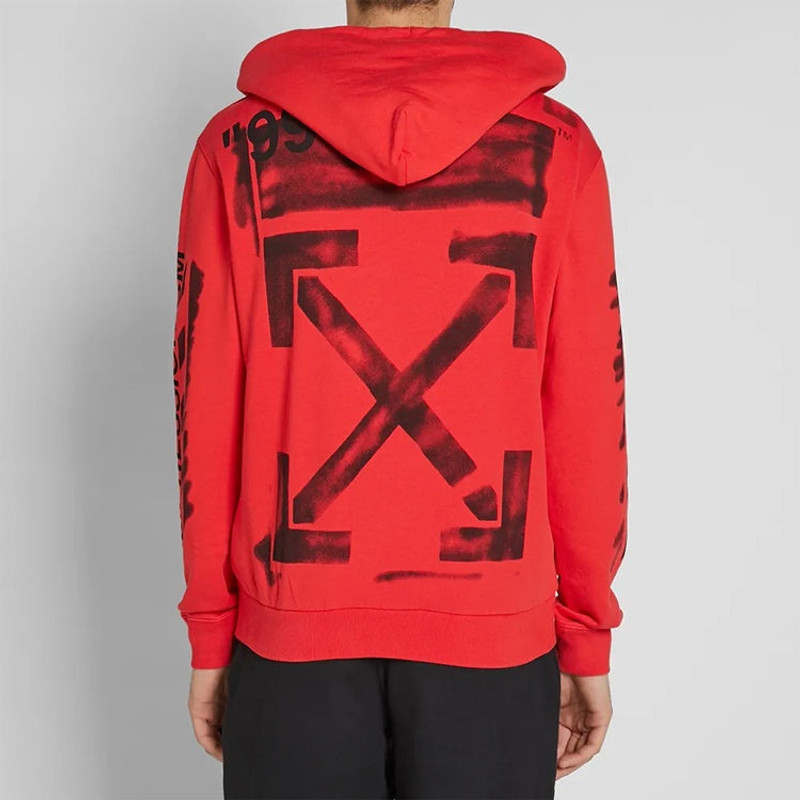 Off-White Off-White Impressionism Hooded Sweatshirt 'Red' OMBE001R190030152010 outlook