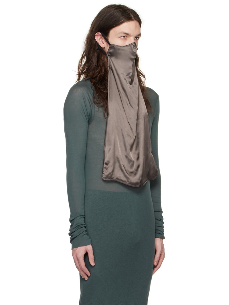 Rick Owens Taupe Long Face Mask outlook