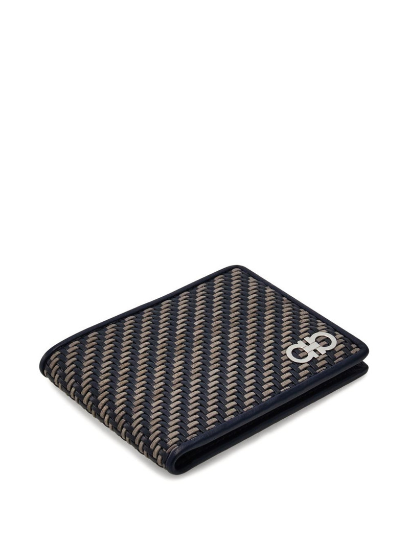FERRAGAMO wallet with lattice outlook