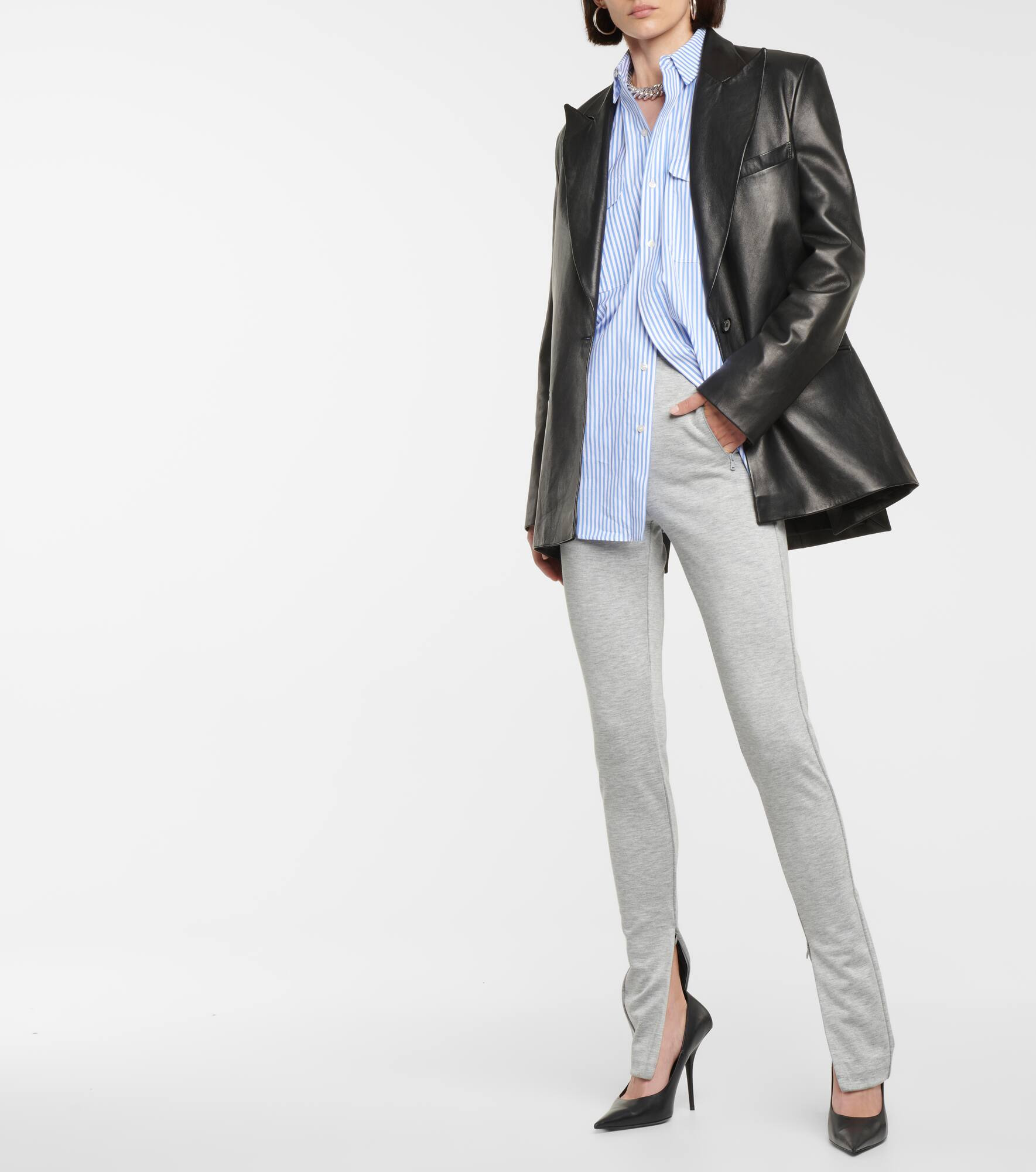 Jersey split-hem leggings - 2