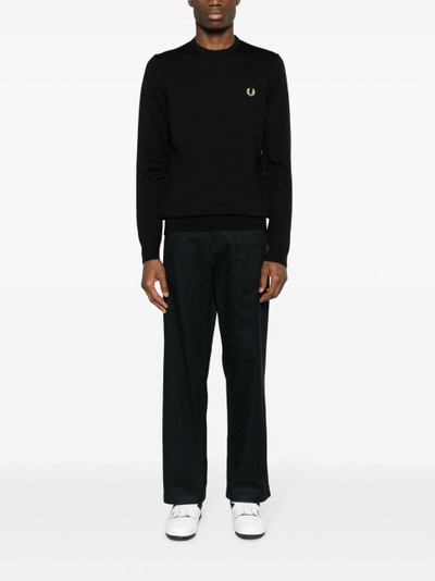 Fred Perry logo-embroidered crew-neck jumper outlook