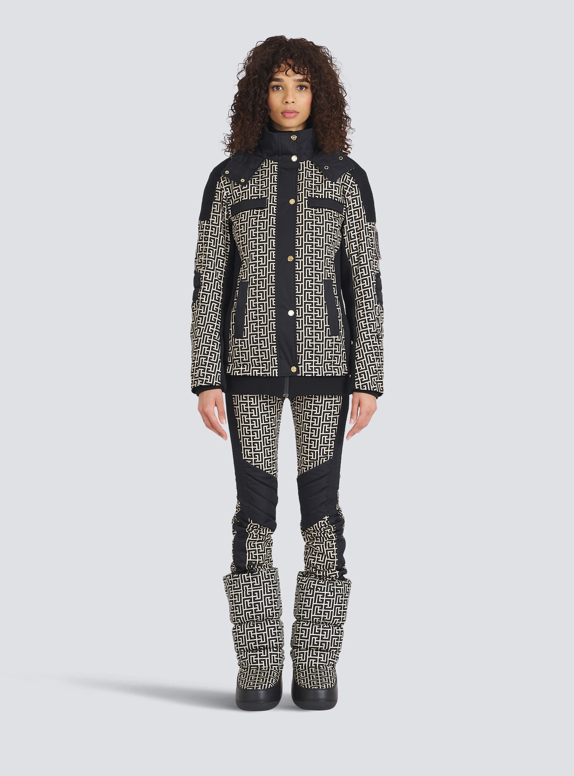 Balmain x Rossignol - Balmain-monogrammed hooded ski coat - 3