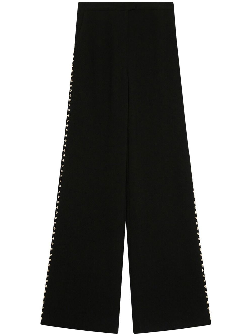 stud-detail wide-leg trousers - 1