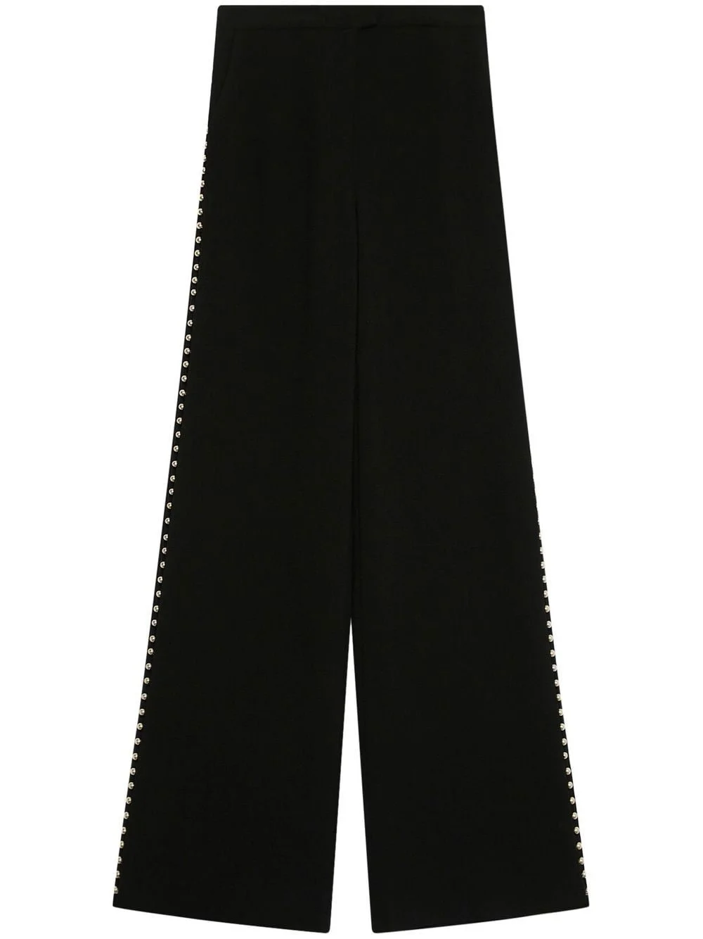 stud-detail wide-leg trousers - 1